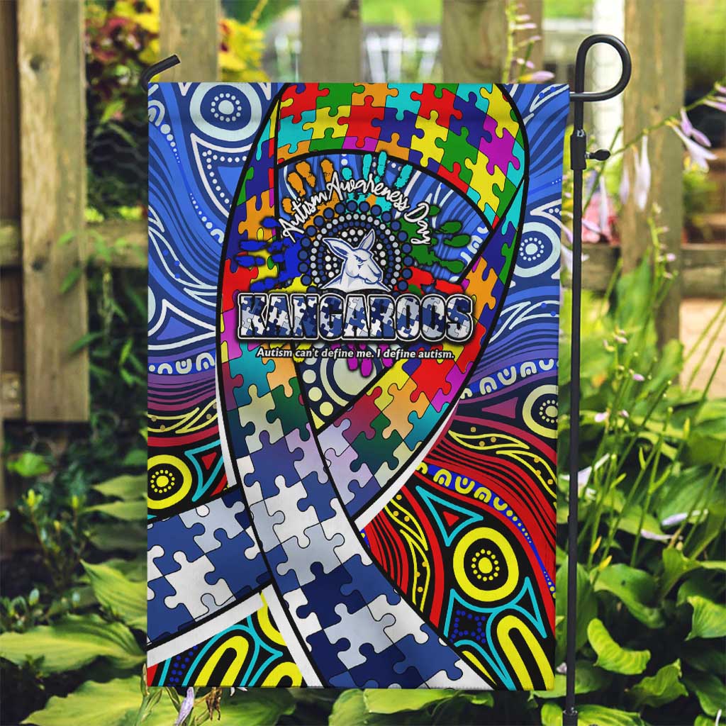Autism Awareness Australia North Melbourne Kangaroos Garden Flag Aboriginal Indigenous Art