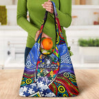 Autism Awareness Australia North Melbourne Kangaroos Grocery Bag Aboriginal Indigenous Art