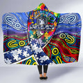 Autism Awareness Australia North Melbourne Kangaroos Hooded Blanket Aboriginal Indigenous Art