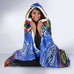 Autism Awareness Australia North Melbourne Kangaroos Hooded Blanket Aboriginal Indigenous Art