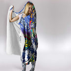 Autism Awareness Australia North Melbourne Kangaroos Hooded Blanket Aboriginal Indigenous Art