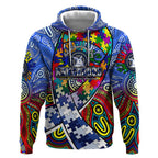 Autism Awareness Australia North Melbourne Kangaroos Hoodie Aboriginal Indigenous Art