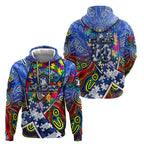 Autism Awareness Australia North Melbourne Kangaroos Hoodie Aboriginal Indigenous Art