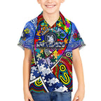 Autism Awareness Australia North Melbourne Kangaroos Kid Hawaiian Shirt Aboriginal Indigenous Art