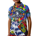 Autism Awareness Australia North Melbourne Kangaroos Kid Polo Shirt Aboriginal Indigenous Art