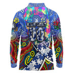 Autism Awareness Australia North Melbourne Kangaroos Long Sleeve Polo Shirt Aboriginal Indigenous Art