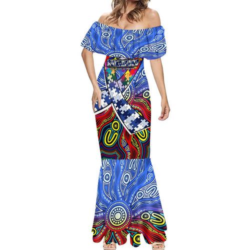 Autism Awareness Australia North Melbourne Kangaroos Mermaid Dress Aboriginal Indigenous Art