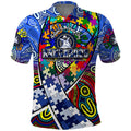 Autism Awareness Australia North Melbourne Kangaroos Polo Shirt Aboriginal Indigenous Art