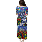 Autism Awareness Australia North Melbourne Kangaroos Puletasi Aboriginal Indigenous Art