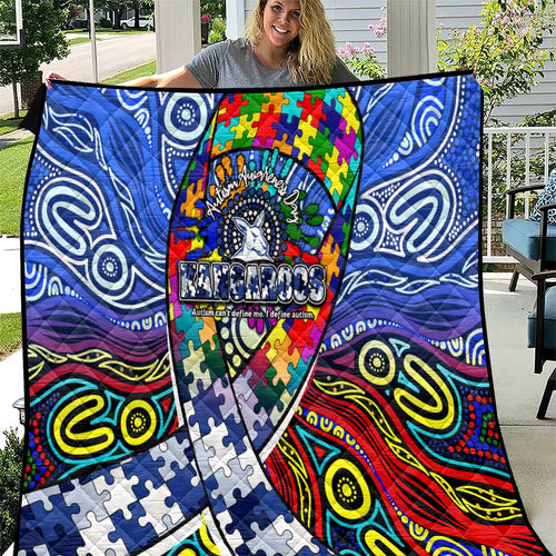 Autism Awareness Australia North Melbourne Kangaroos Quilt Aboriginal Indigenous Art