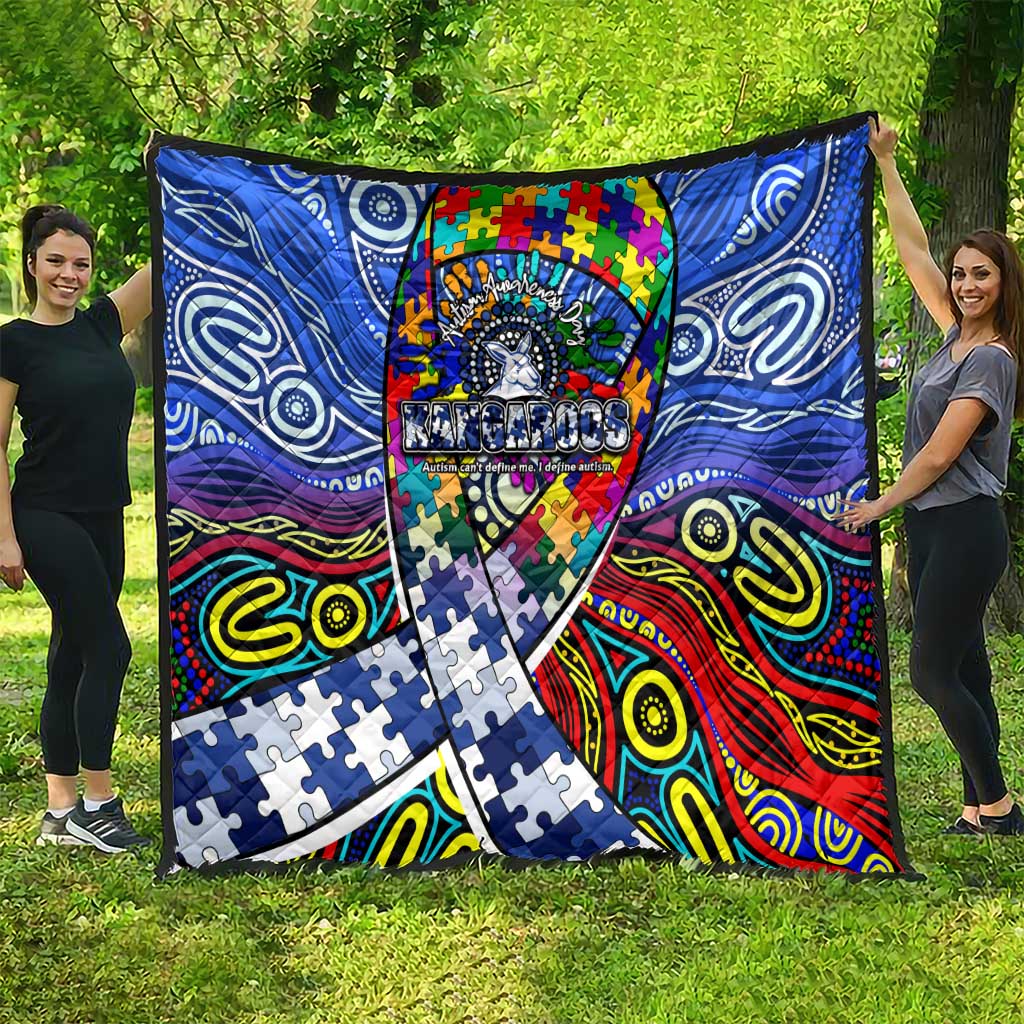 Autism Awareness Australia North Melbourne Kangaroos Quilt Aboriginal Indigenous Art