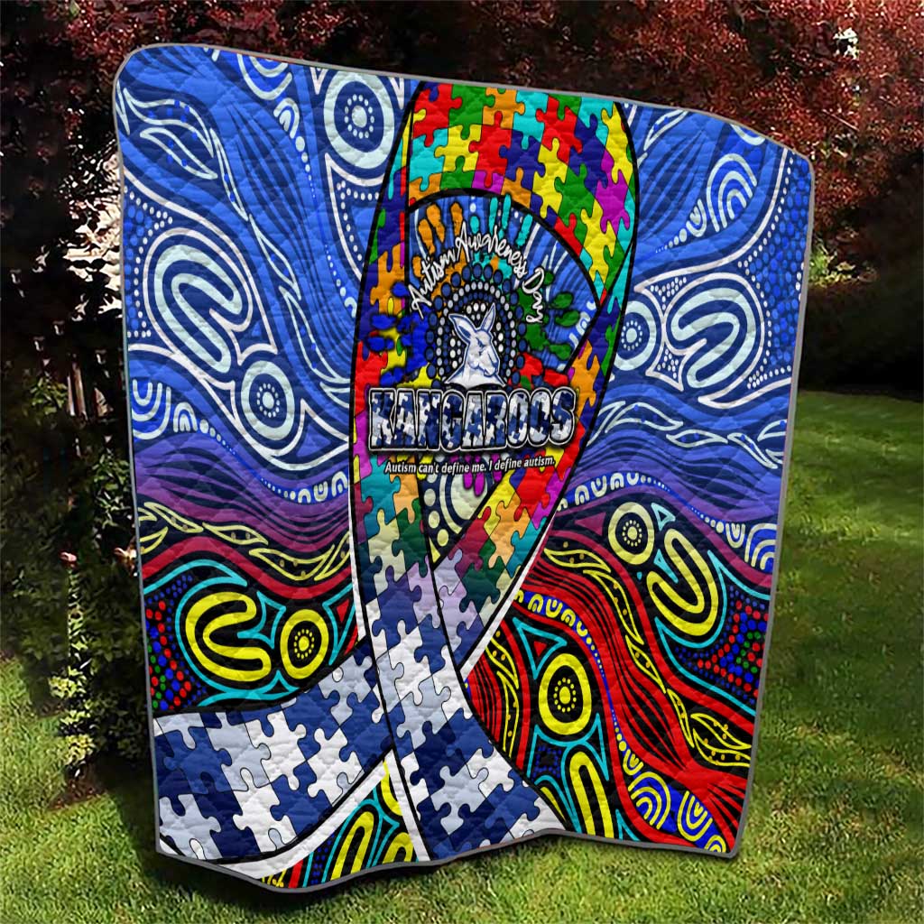 Autism Awareness Australia North Melbourne Kangaroos Quilt Aboriginal Indigenous Art