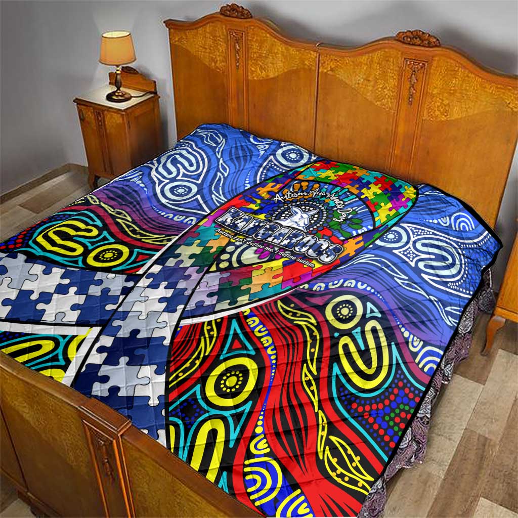 Autism Awareness Australia North Melbourne Kangaroos Quilt Aboriginal Indigenous Art