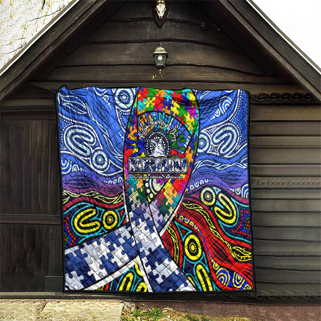 Autism Awareness Australia North Melbourne Kangaroos Quilt Aboriginal Indigenous Art