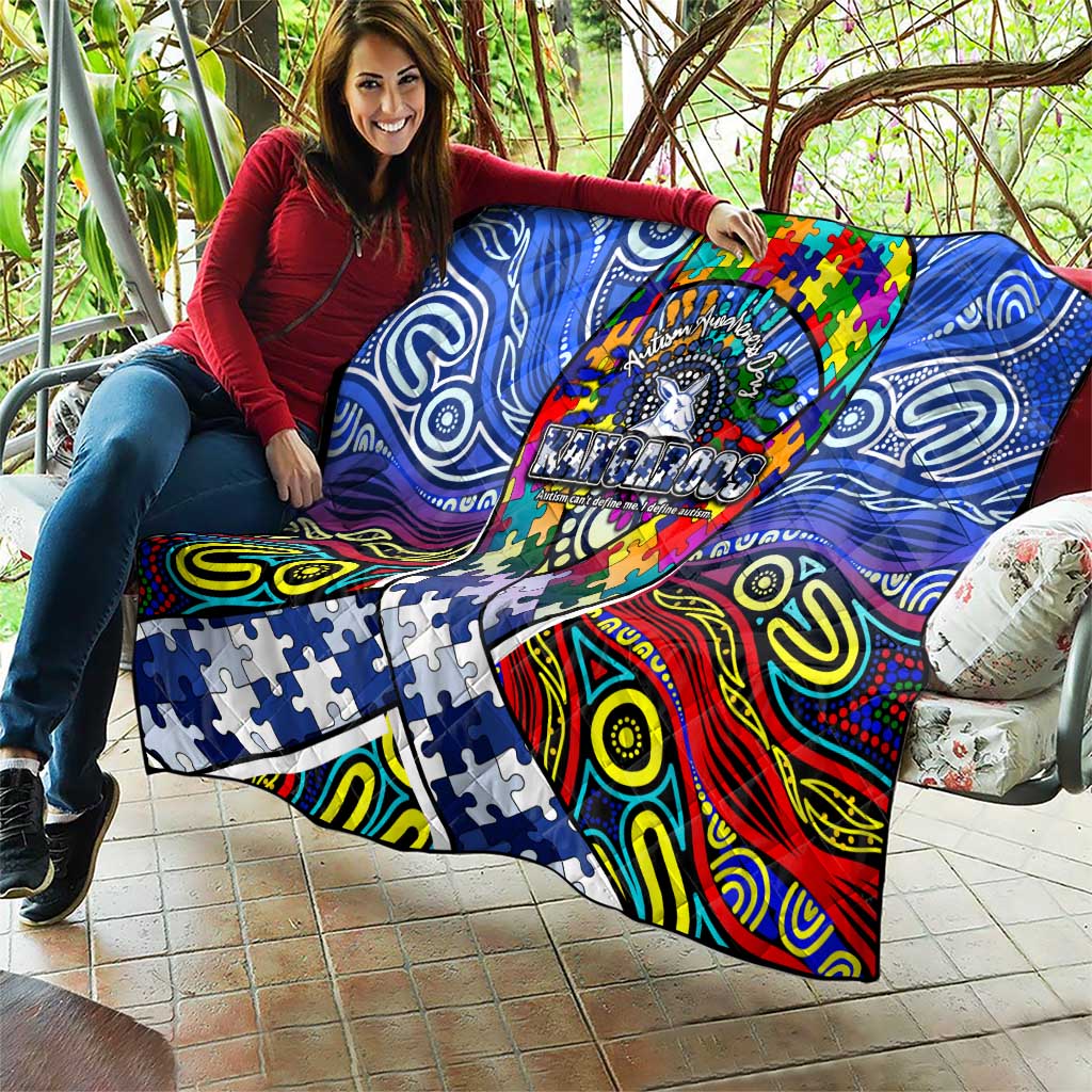 Autism Awareness Australia North Melbourne Kangaroos Quilt Aboriginal Indigenous Art