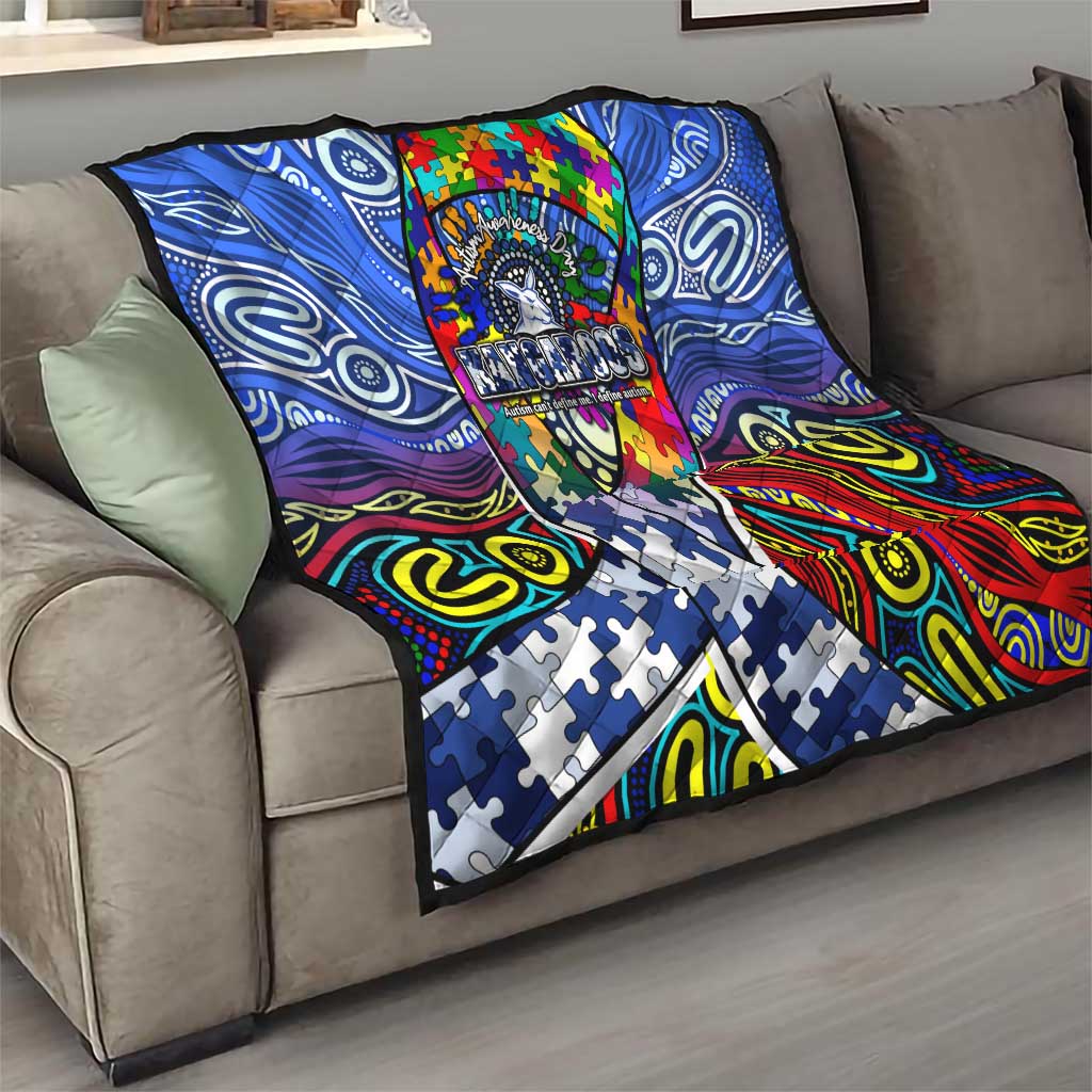 Autism Awareness Australia North Melbourne Kangaroos Quilt Aboriginal Indigenous Art