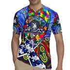 Autism Awareness Australia North Melbourne Kangaroos Rugby Jersey Aboriginal Indigenous Art