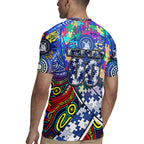 Autism Awareness Australia North Melbourne Kangaroos Rugby Jersey Aboriginal Indigenous Art