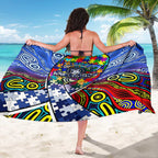 Autism Awareness Australia North Melbourne Kangaroos Sarong Aboriginal Indigenous Art