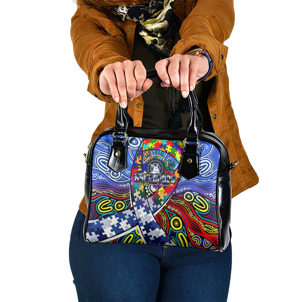 Autism Awareness Australia North Melbourne Kangaroos Shoulder Handbag Aboriginal Indigenous Art