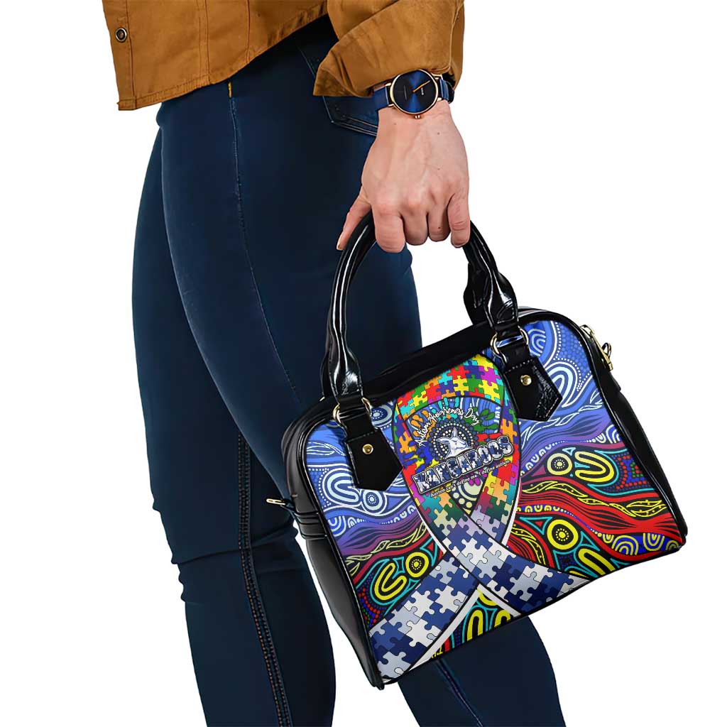 Autism Awareness Australia North Melbourne Kangaroos Shoulder Handbag Aboriginal Indigenous Art