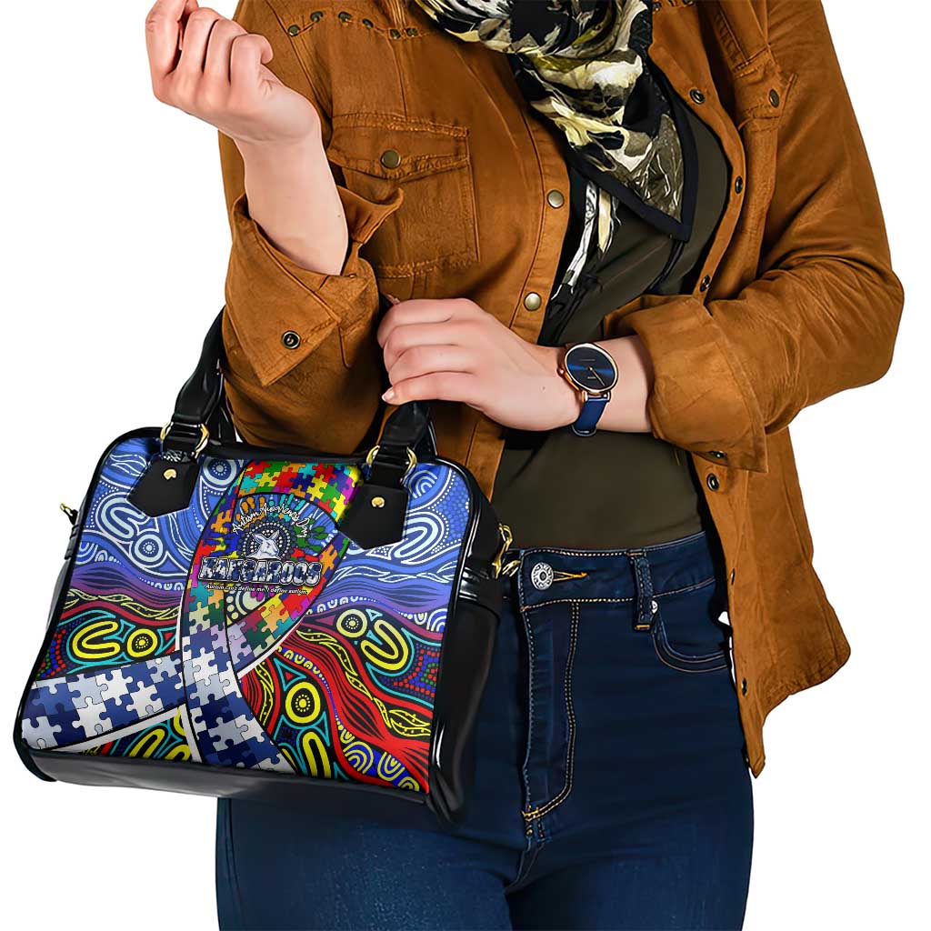 Autism Awareness Australia North Melbourne Kangaroos Shoulder Handbag Aboriginal Indigenous Art