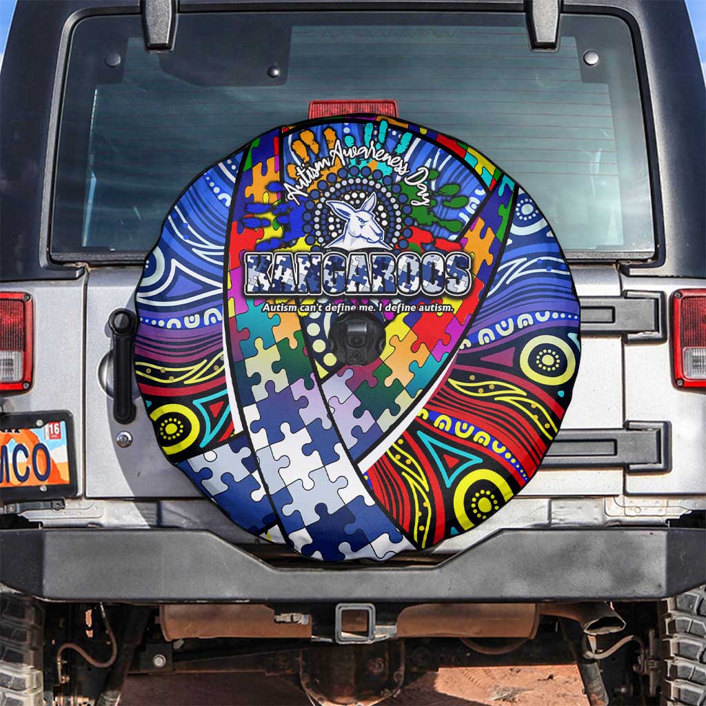 Autism Awareness Australia North Melbourne Kangaroos Spare Tire Cover Aboriginal Indigenous Art