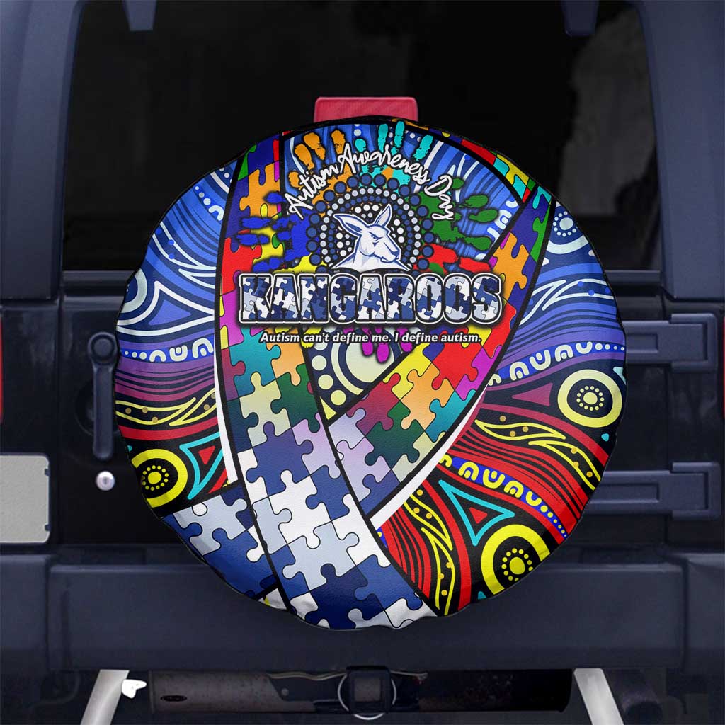 Autism Awareness Australia North Melbourne Kangaroos Spare Tire Cover Aboriginal Indigenous Art