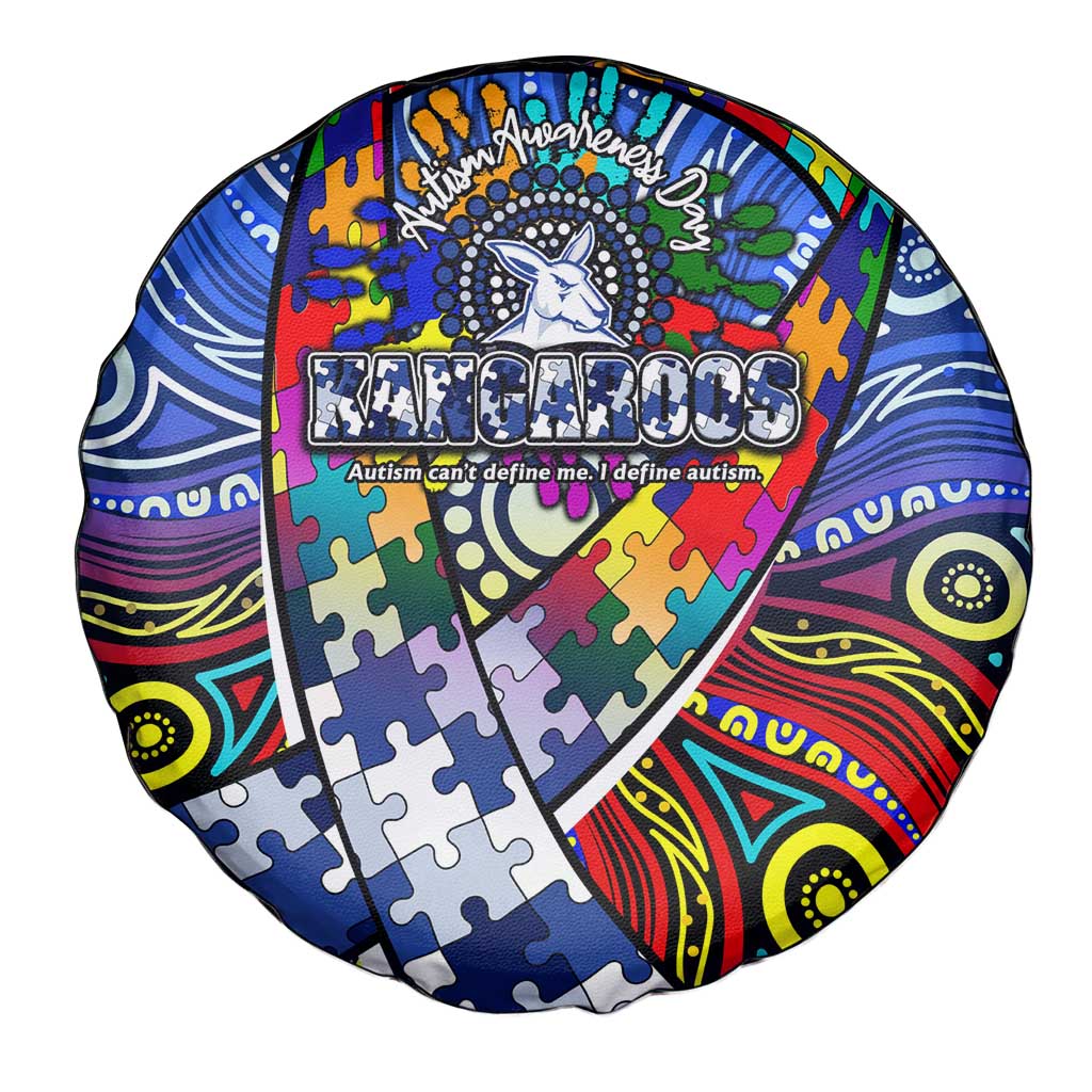 Autism Awareness Australia North Melbourne Kangaroos Spare Tire Cover Aboriginal Indigenous Art