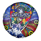 Autism Awareness Australia North Melbourne Kangaroos Spare Tire Cover Aboriginal Indigenous Art