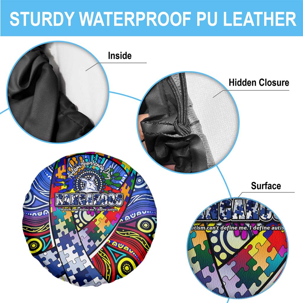 Autism Awareness Australia North Melbourne Kangaroos Spare Tire Cover Aboriginal Indigenous Art