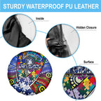 Autism Awareness Australia North Melbourne Kangaroos Spare Tire Cover Aboriginal Indigenous Art