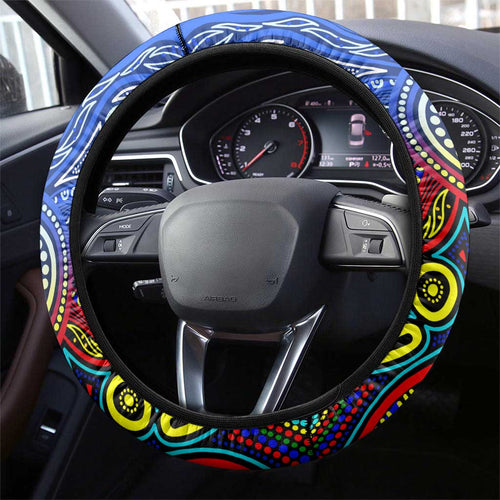 Autism Awareness Australia North Melbourne Kangaroos Steering Wheel Cover Aboriginal Indigenous Art