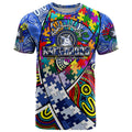 Autism Awareness Australia North Melbourne Kangaroos T Shirt Aboriginal Indigenous Art