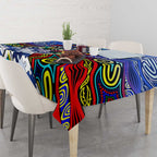 Autism Awareness Australia North Melbourne Kangaroos Tablecloth Aboriginal Indigenous Art