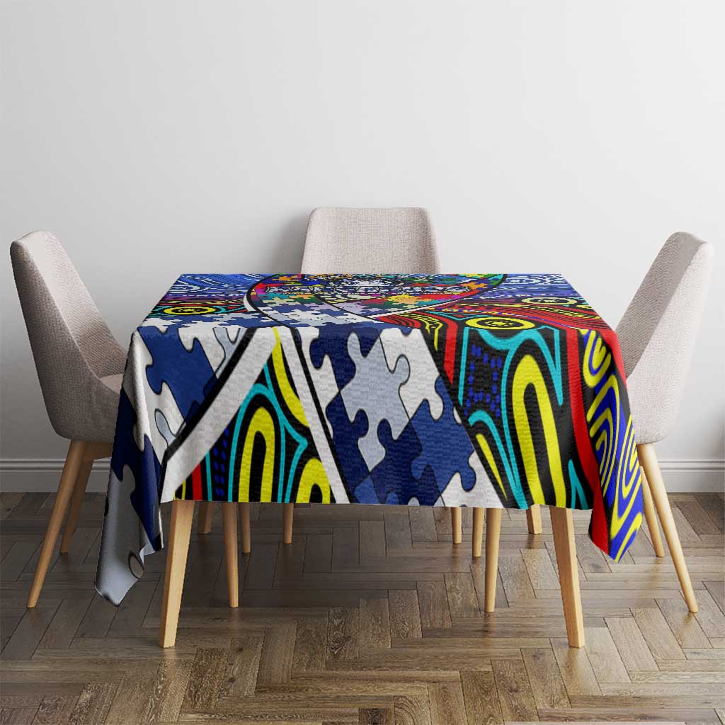 Autism Awareness Australia North Melbourne Kangaroos Tablecloth Aboriginal Indigenous Art