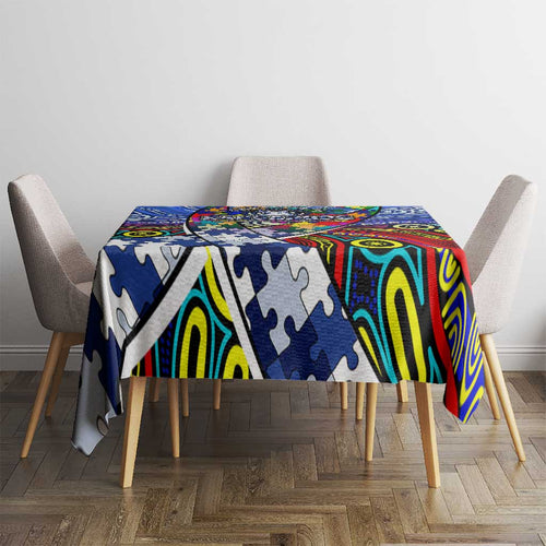Autism Awareness Australia North Melbourne Kangaroos Tablecloth Aboriginal Indigenous Art