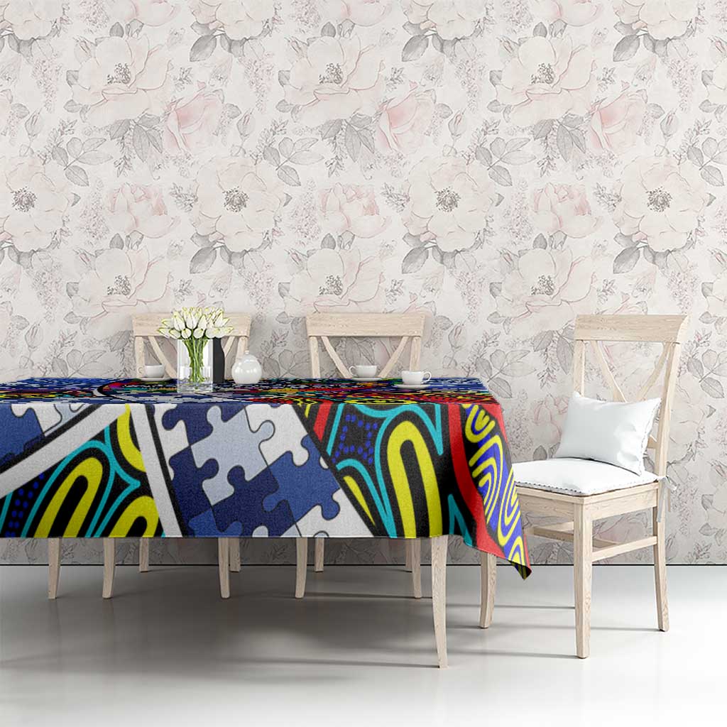 Autism Awareness Australia North Melbourne Kangaroos Tablecloth Aboriginal Indigenous Art