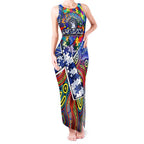 Autism Awareness Australia North Melbourne Kangaroos Tank Maxi Dress Aboriginal Indigenous Art