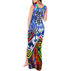 Autism Awareness Australia North Melbourne Kangaroos Tank Maxi Dress Aboriginal Indigenous Art