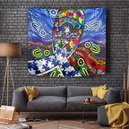 Autism Awareness Australia North Melbourne Kangaroos Tapestry Aboriginal Indigenous Art