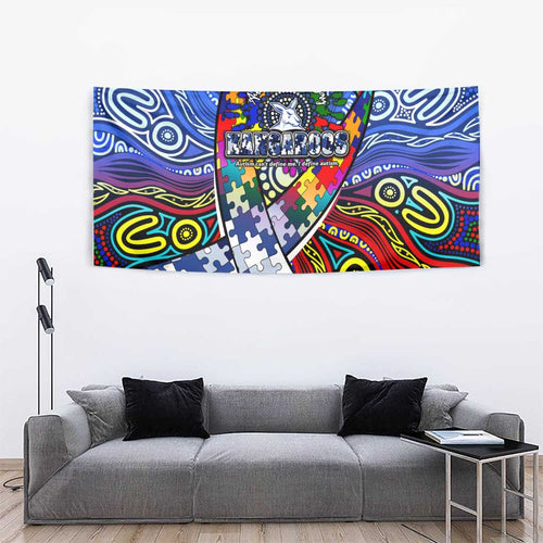 Autism Awareness Australia North Melbourne Kangaroos Tapestry Aboriginal Indigenous Art