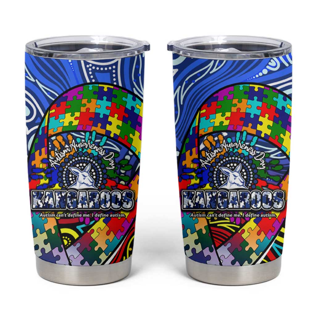 Autism Awareness Australia North Melbourne Kangaroos Tumbler Cup Aboriginal Indigenous Art