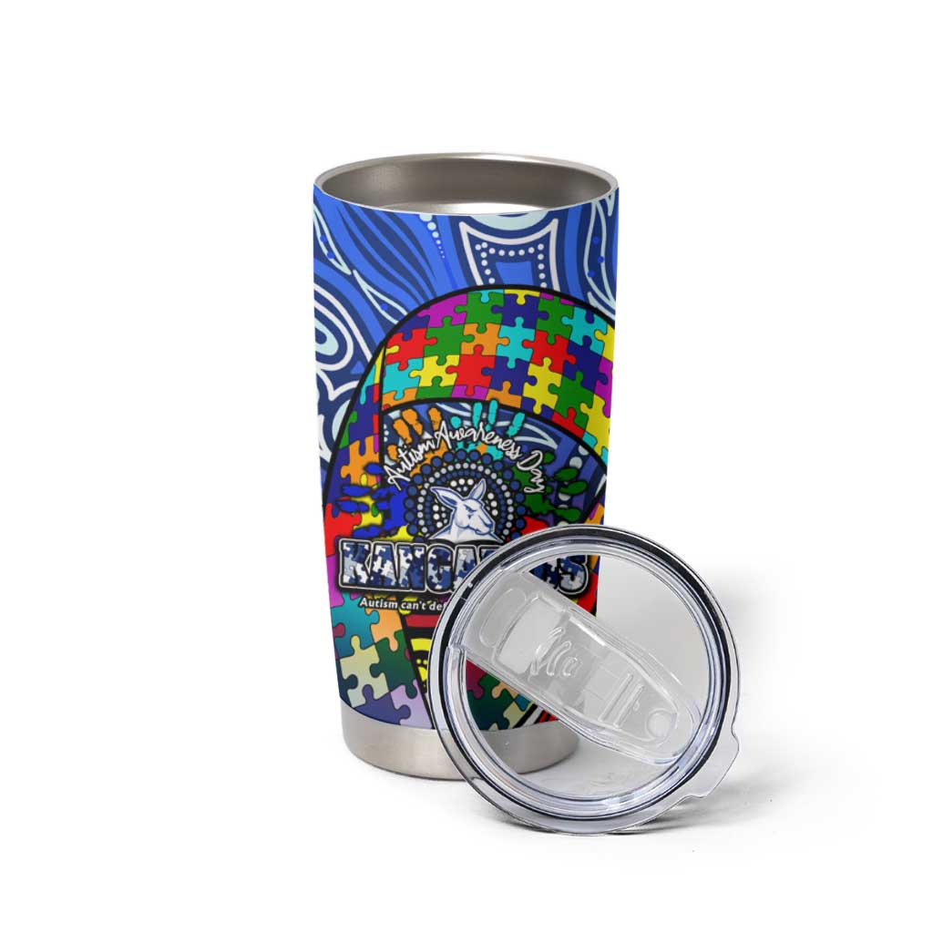 Autism Awareness Australia North Melbourne Kangaroos Tumbler Cup Aboriginal Indigenous Art