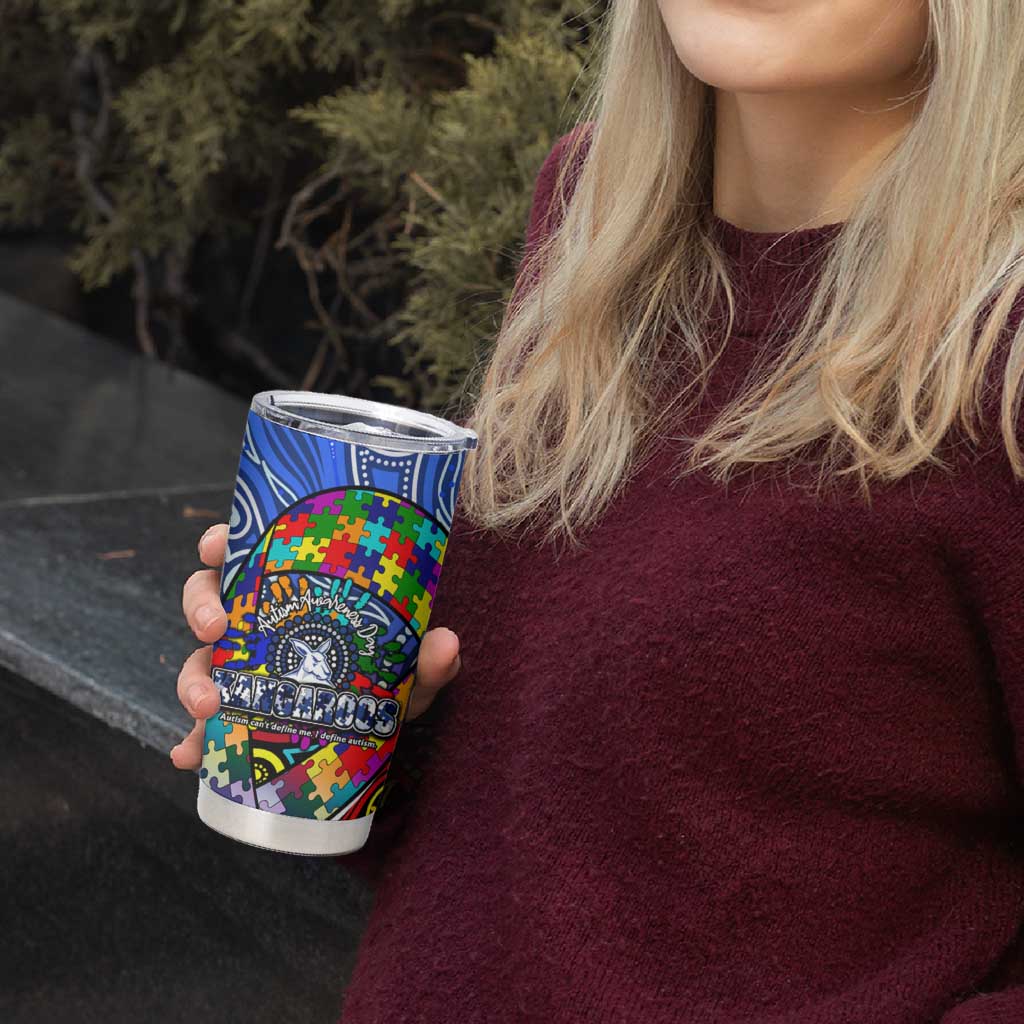 Autism Awareness Australia North Melbourne Kangaroos Tumbler Cup Aboriginal Indigenous Art