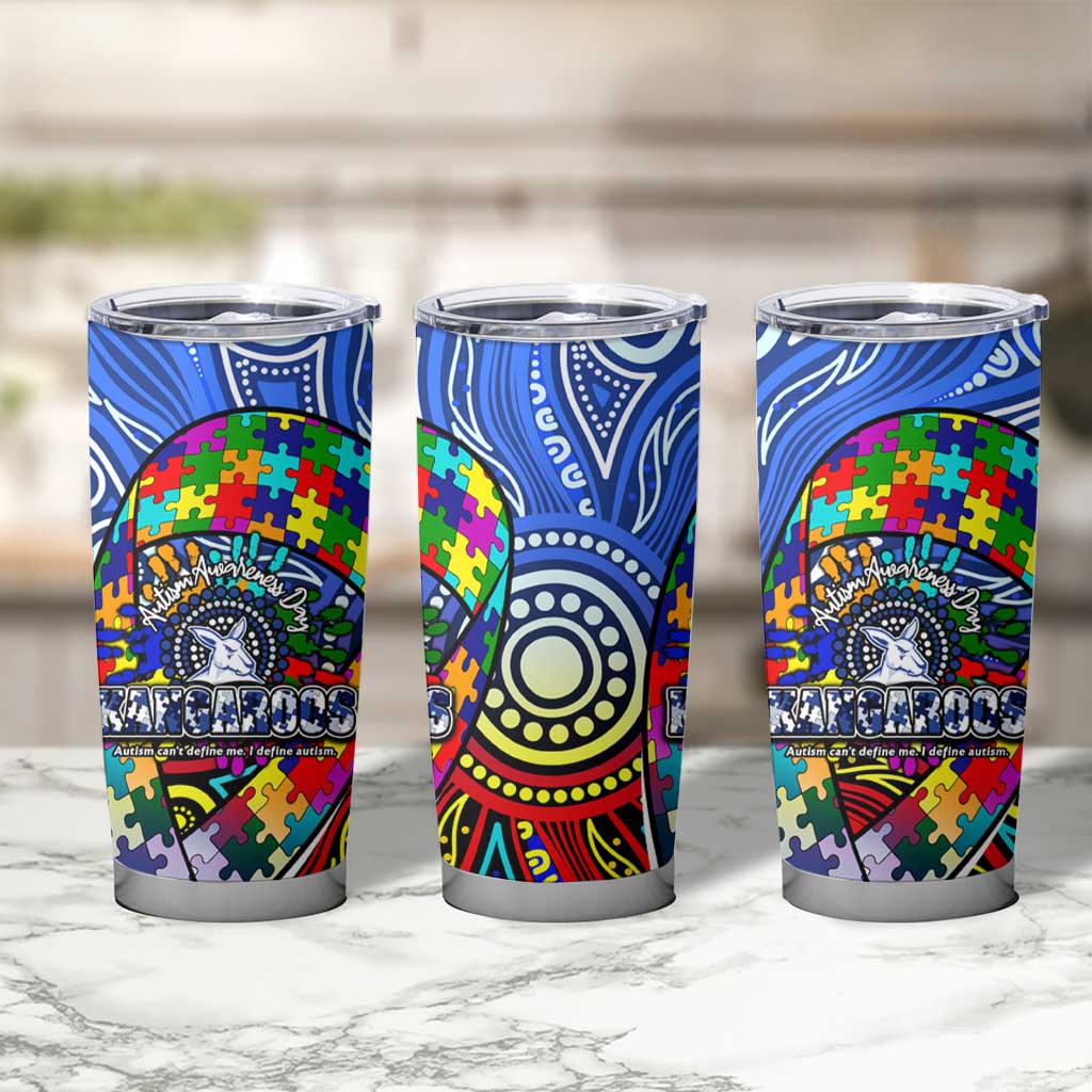 Autism Awareness Australia North Melbourne Kangaroos Tumbler Cup Aboriginal Indigenous Art