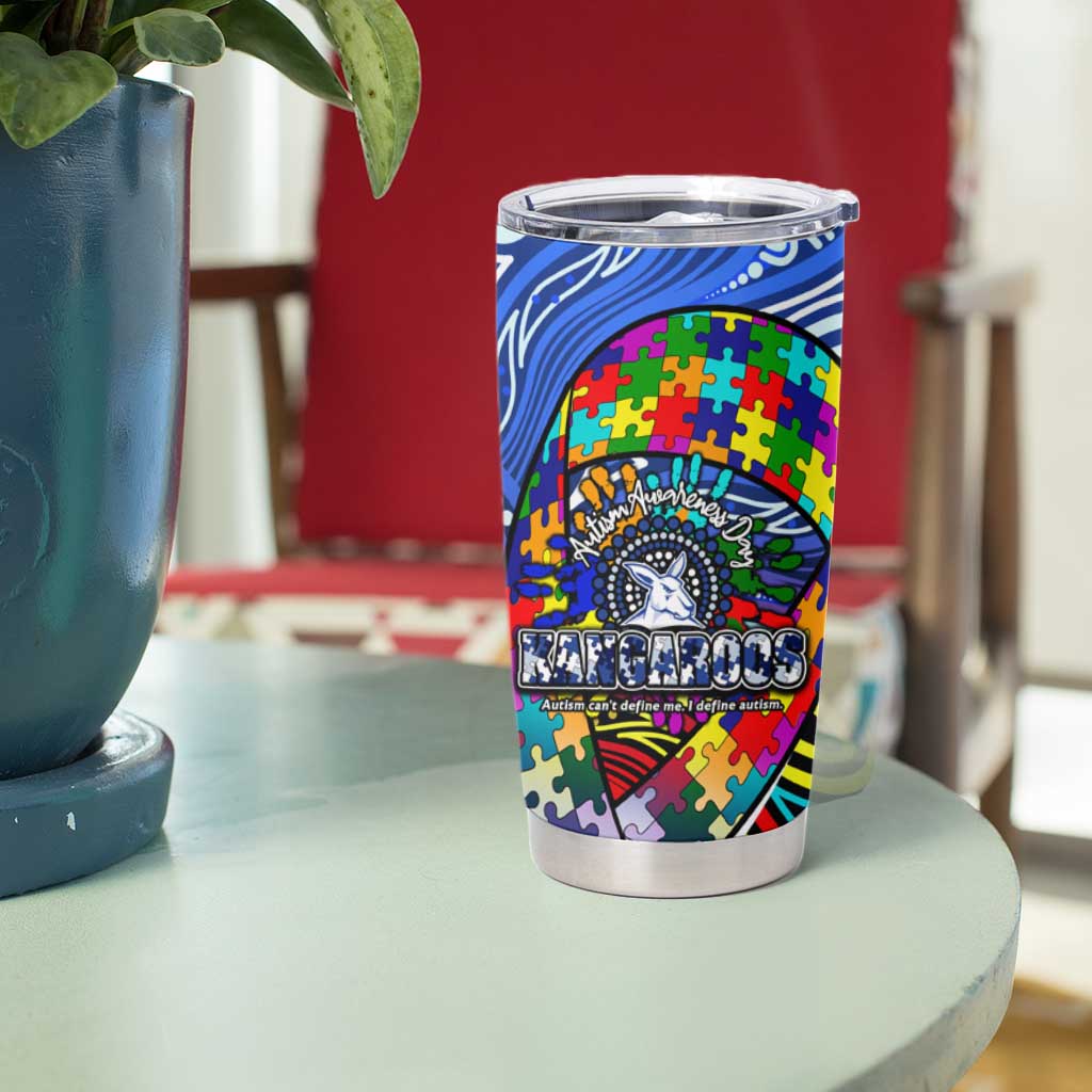 Autism Awareness Australia North Melbourne Kangaroos Tumbler Cup Aboriginal Indigenous Art