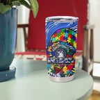 Autism Awareness Australia North Melbourne Kangaroos Tumbler Cup Aboriginal Indigenous Art