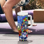 Autism Awareness Australia North Melbourne Kangaroos Tumbler With Handle Aboriginal Indigenous Art