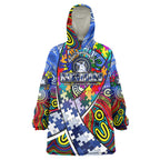 Autism Awareness Australia North Melbourne Kangaroos Wearable Blanket Hoodie Aboriginal Indigenous Art